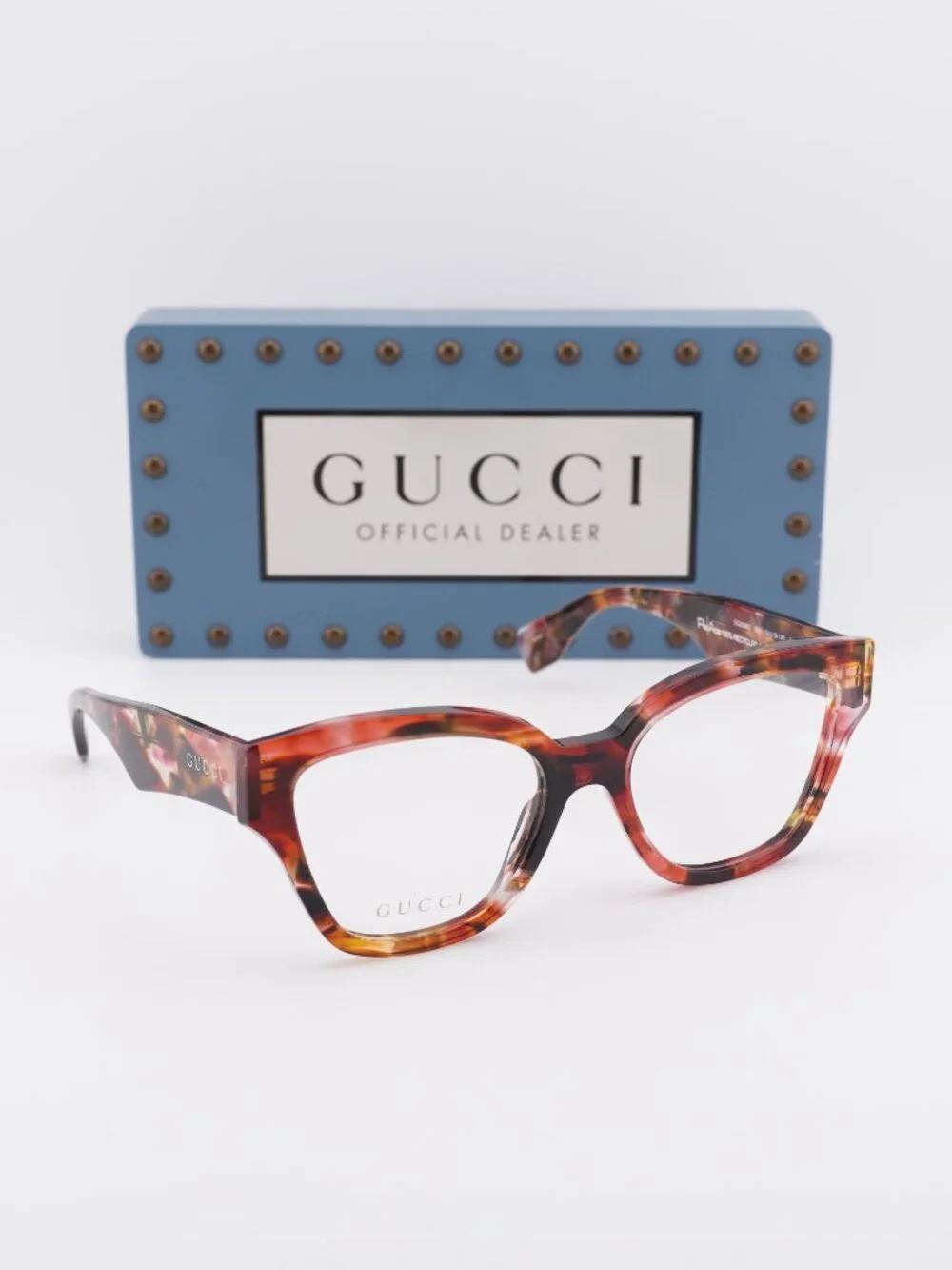Gucci GG2008O 002 Cat Eye Eyeglasses - Red Havana 54mm